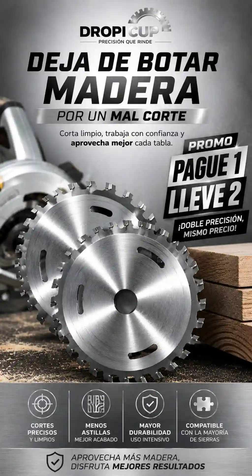 Disco Sierra Circular de Precisión | Cortes Limpios y Menos Desperdicio