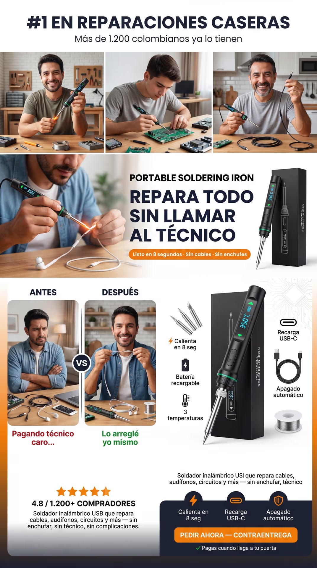 FixPen™ – soldador profecional en la palma de tu mano repara desde telefonos hasta hornos