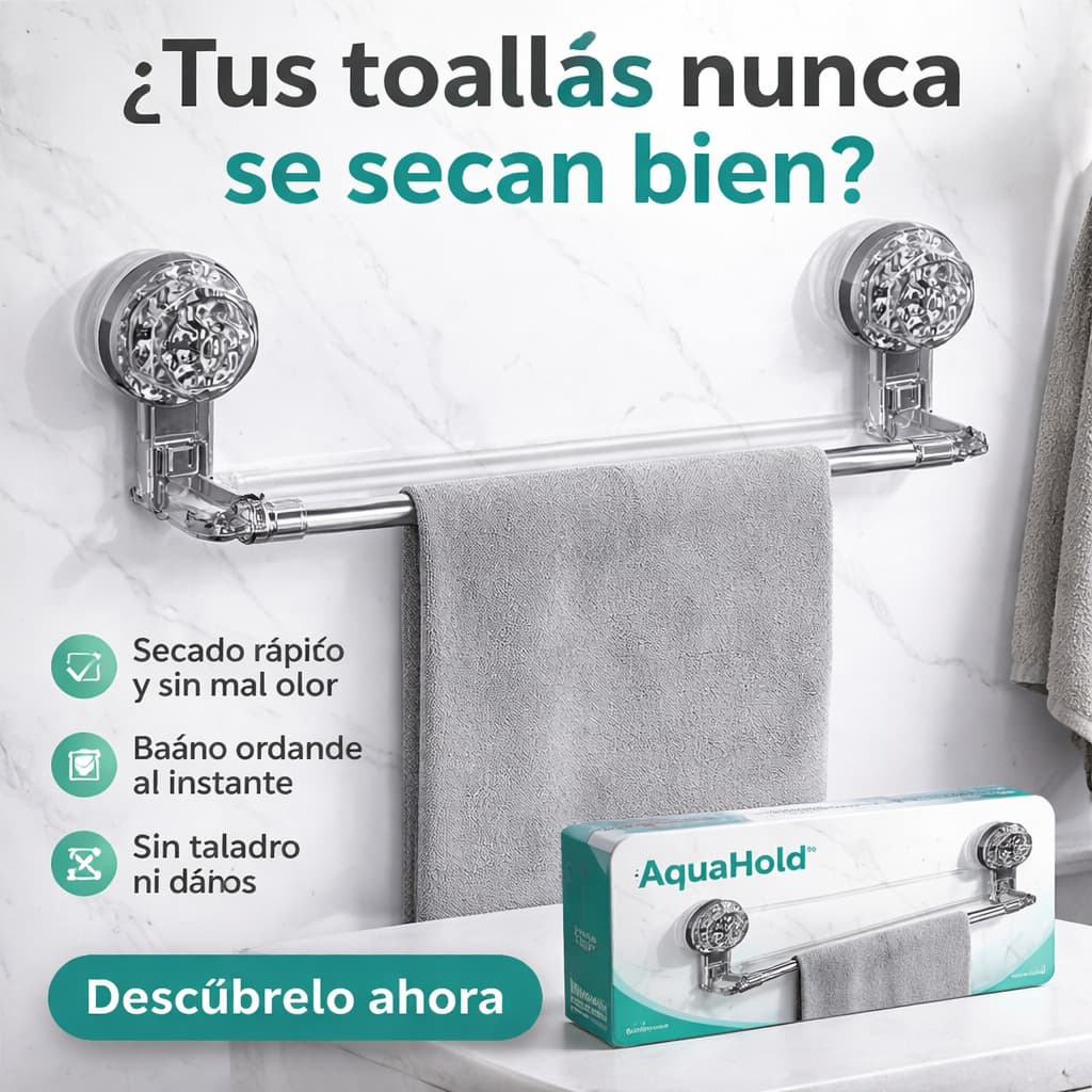 Toallero con ventosa tamaño *50CM A 1.00 METRO ESTENSIBLE*