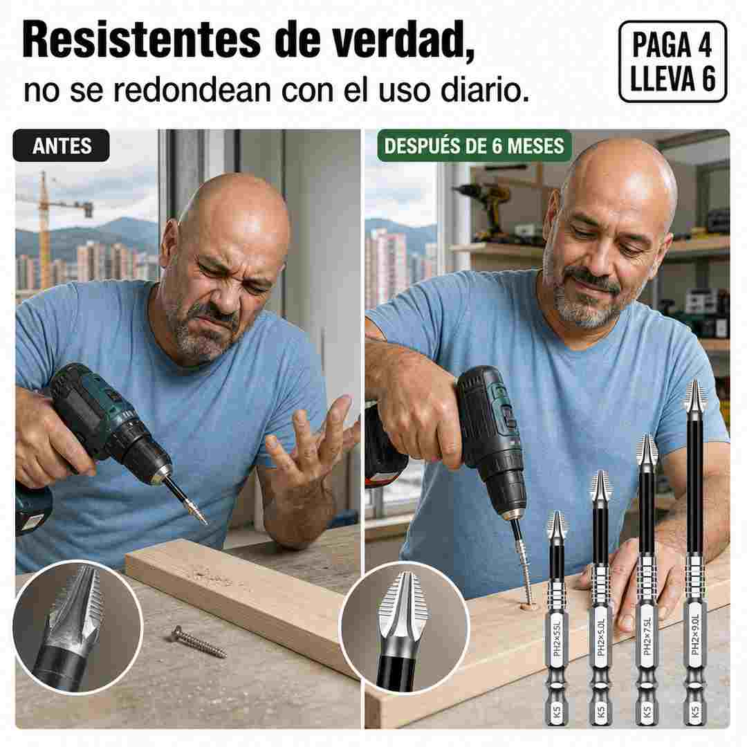 Puntas Imantes — Juego de Puntas Magnéticas Anti-Barrido (PAGA 4 LLEVA 6)