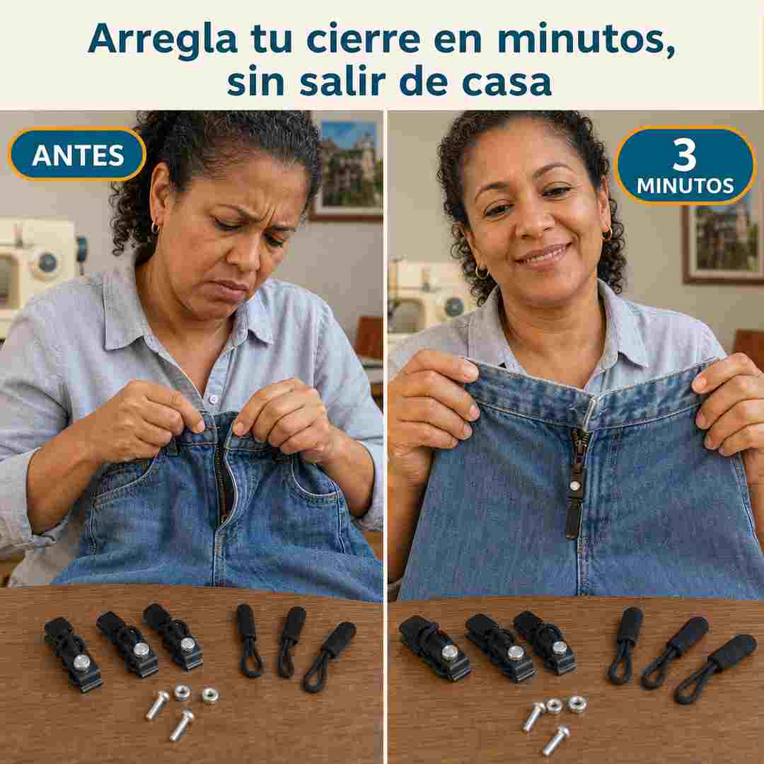 Kremax - Kit x3 Cursores para Cierre - Repara Chaquetas y Maletas Sin Coser