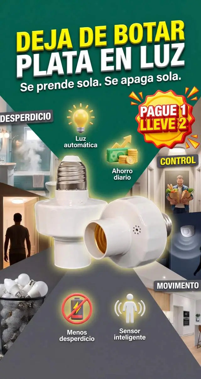 AhorraLuz Sensor™ | Deja de botar plata en luz automáticamente (Pague 1 Lleva 2)