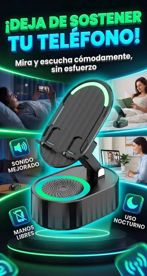 Soporte con sonido integrado: comodidad total en segundos 🛏️
