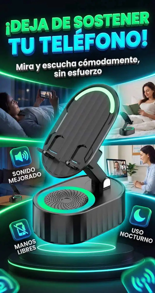 Soporte con sonido integrado: comodidad total en segundos 🛏️