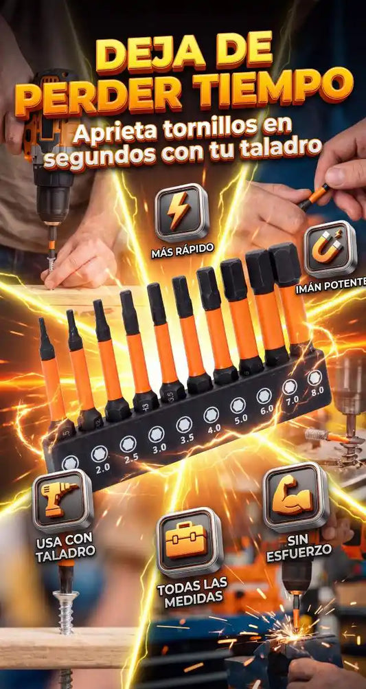 pack x 10 🎯 Llaves Bristol de Acople Rápido para Taladro – Ahorra Tiempo en Cada Ajuste