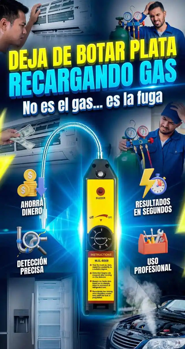 Detector de Fugas de Gas Profesional – Encuentra la Fuga en Segundos