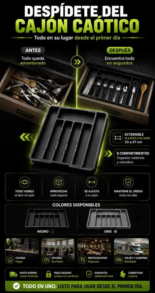 Organizador de Cubiertos Extensible Premium