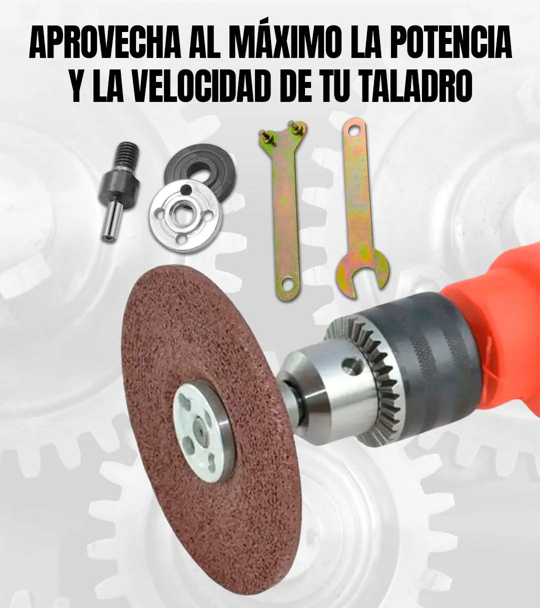 DrillMaster® – Adapta, corta y pule con tu taladro (Kit 5 en 1) 🚀 40% DCTO