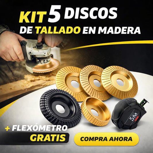 KIT X5 DISCOS MOLDEADOR -Convierte tu pulidora en una máquina de tallado 🎯 ¡Solo HOY 30% OFF!