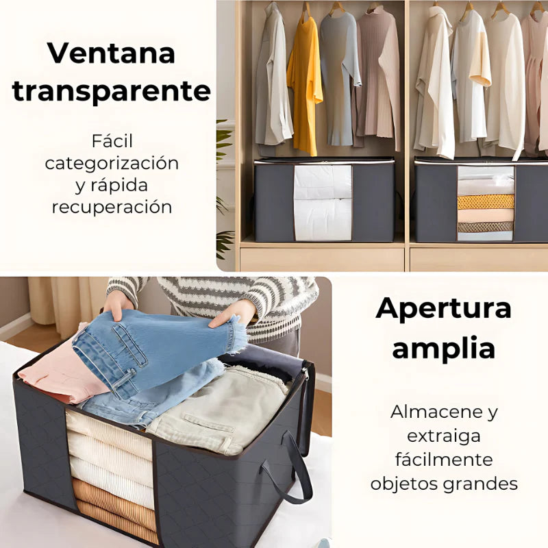 HOY 2x1 - SpaceBox® Organiza ropa, cobijas y TODO lo que ocupa espacio HOY 2x1