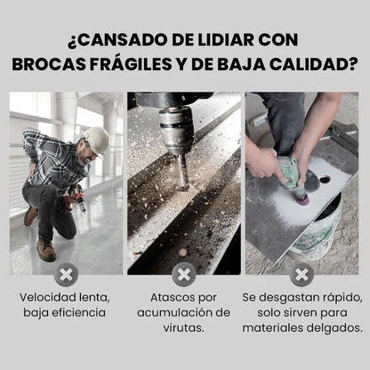 🔥Oferta Caliente pague 5 LLEVA 8🔥Brocas Excéntricas Serradas DOBLE Flauta y Alta Resistencia