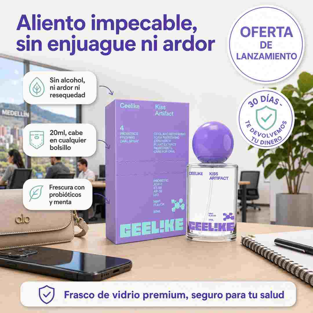CEELIKE Kiss Artifact - Spray Bucal Probiotico Sin Alcohol - Oferta de Lanzamiento
