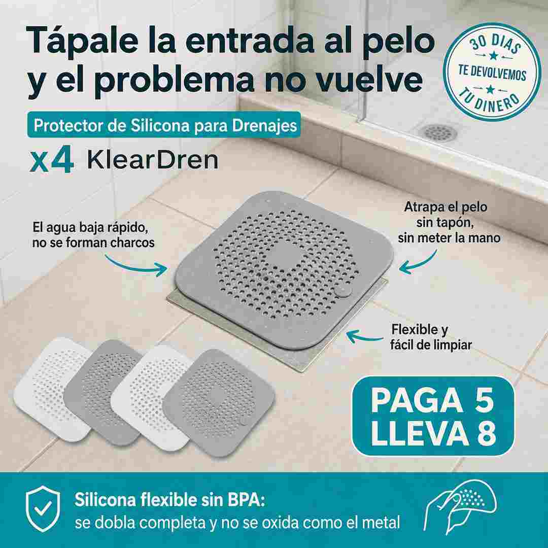 KlearDren – Protector de Silicona para Drenajes (x8)