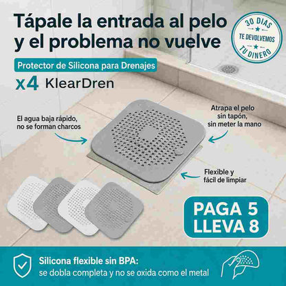KlearDren – Protector de Silicona para Drenajes (x8)