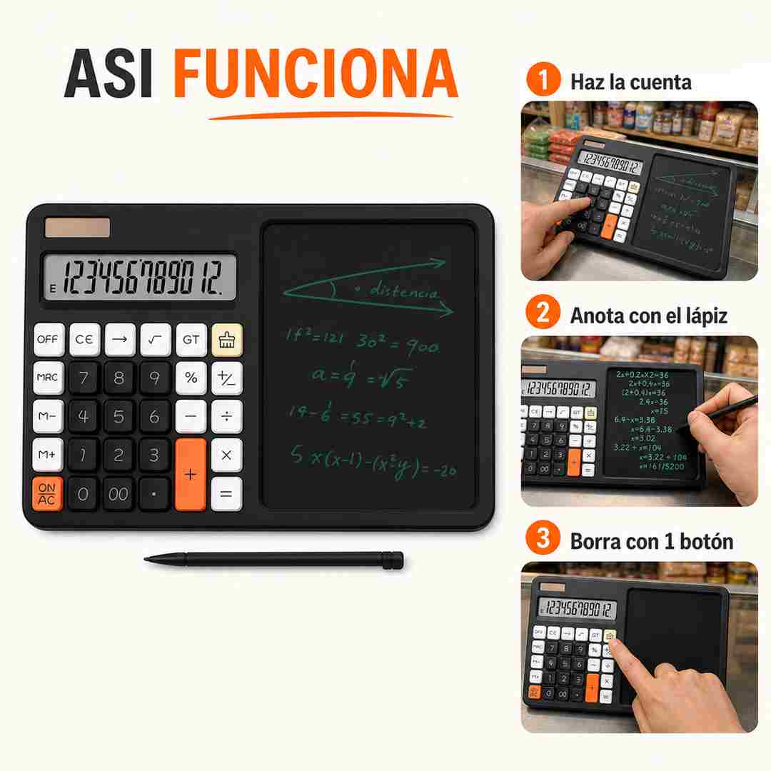 SUMAPAD Calculadora con Pizarra Mágica