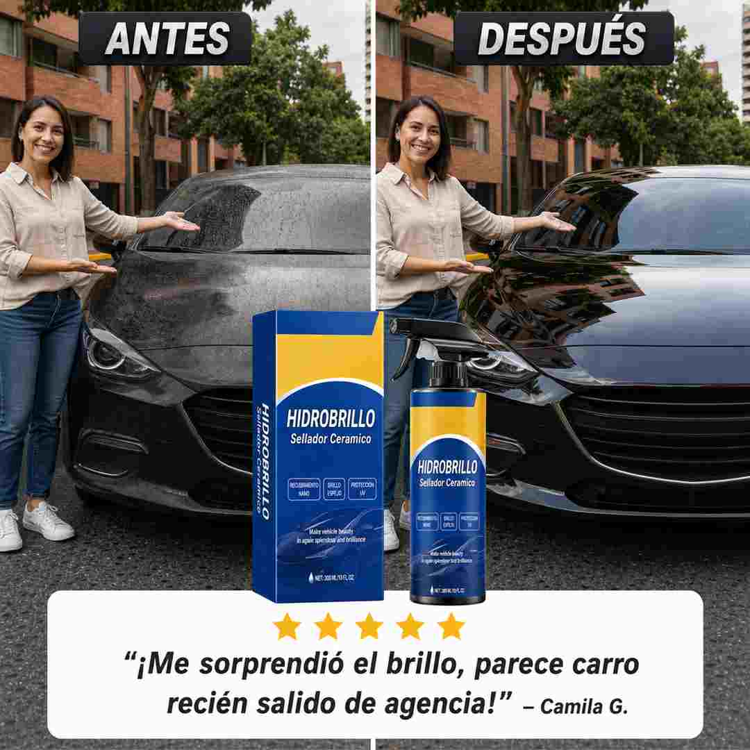 Hidrobrillo - Sellador Cerámico para Carro - Brillo en Minutos