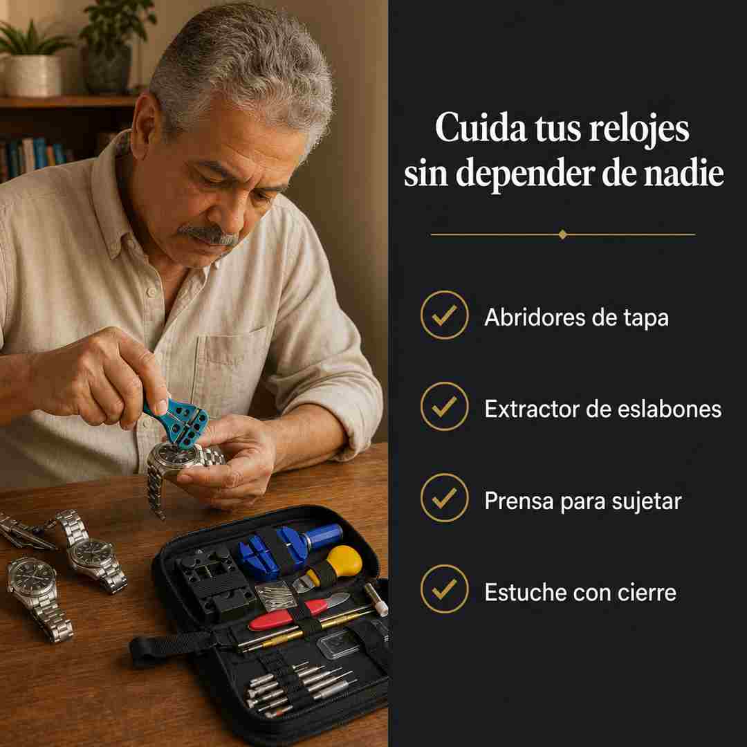 CronoTech Kit Reparador de Reloj - Estuche Negro