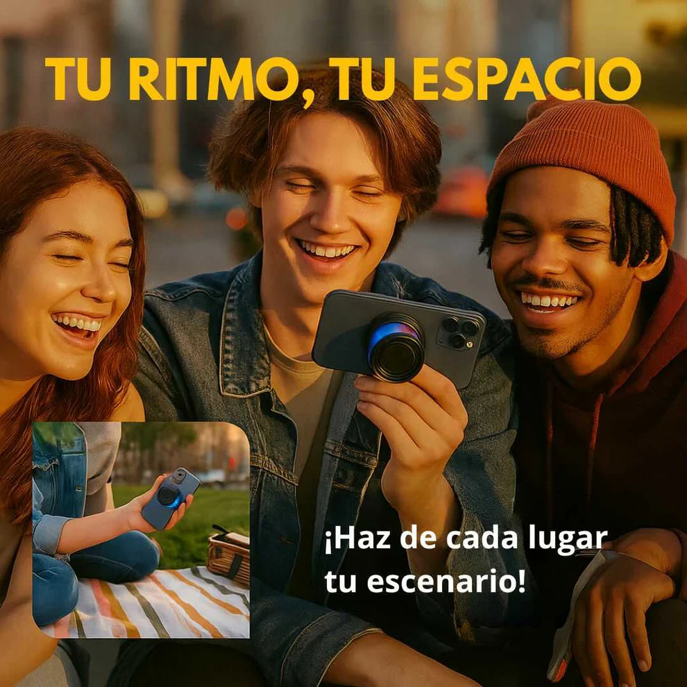 RUGE TU MÚSICA A DONDE VAYAS CON EL ALTAVOZ SONIDO POTENTE Y MAGNETICO