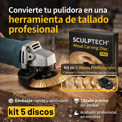 KIT X5 DISCOS MOLDEADOR -Convierte tu pulidora en una máquina de tallado 🎯 ¡Solo HOY 30% OFF!